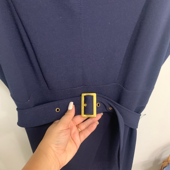 Navy blue dress without belt Size 6 - Picture 1 of 3